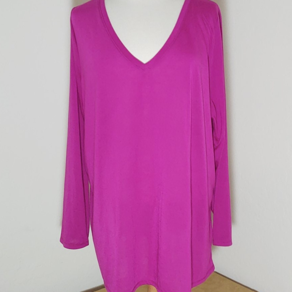 Lane Bryant pink long sleeve shirt